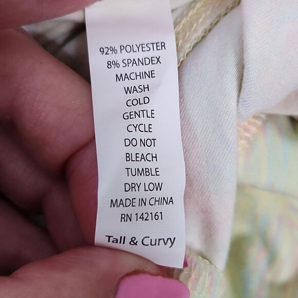 LuLaRoe Pastel Square on Yellow Print Mommy and Me Leggings TC S/M New (4041) - Picture 4 of 7